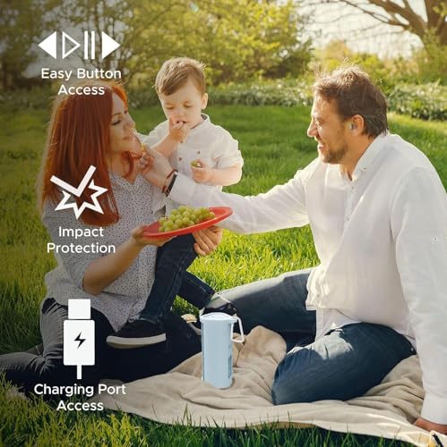 Heavy Duty Protective Carrying Case for Sonos Roam 2 | Blue | Compatible with Sonos Roam, Roam 2 & Roam SL | Includes Bluetooth Button | Protect Your Wireless Speaker | Cover / Sleeve - color: Blue