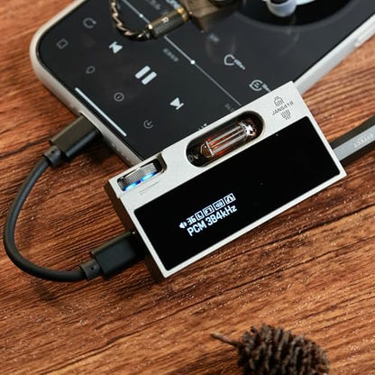 SHANLING UA7 Portable Headphone Amplifier USB DAC AMP Dongle with Dual JAN6418 Tubes, High-End Tube Flavoring Hi-Fi Sound, Support 768kHz/32bit DSD512, 577mW Output, 3.5mm+4.4mm Jack, Black