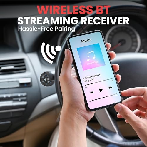 Pyle Amplified Wireless Bluetooth Audio Controller - 300 Watt Bluetooth Media Button, Waterproof Marine Receiver Remote Control W/Aux, Mount for Car Truck Boat Marine Powersport Vehicles - PLMRBT18 - style: receiver