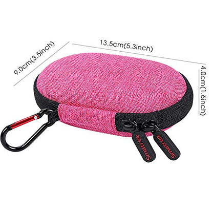 Smatree Headphone Hard Case Compatible with BeatsX, Beats Flex | Compatible with Powerbeats2,Powerbeats3 Earphones,Sports Headphones (Pink) - color: pink