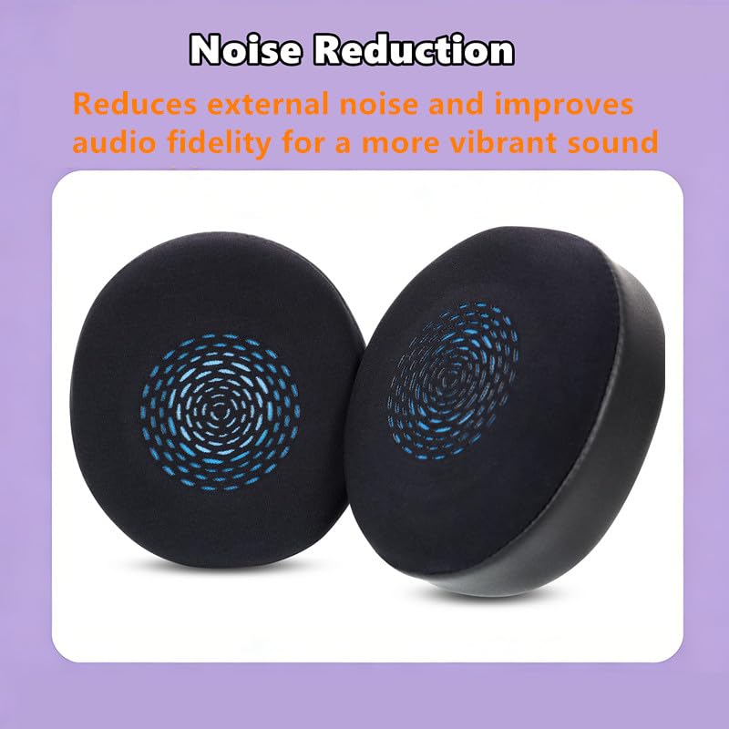 Cooling Gel Ear Pads Replacement for Jabra Evolve2 75 Wireless Headset (Do Not Fit Evolve 75) Earpads Ear Cushions with ice Silk & Memory Foam - Black