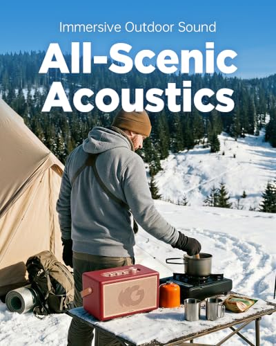 Portable Bluetooth Speaker, 150W Peak Power Home Speaker with 56H Playtime | Leather-Inspired Design, Adjustable Bass & Treble, Bluetooth 5.4, Carrying Strap for Home, Outdoor, Camping & Parties - color: Red