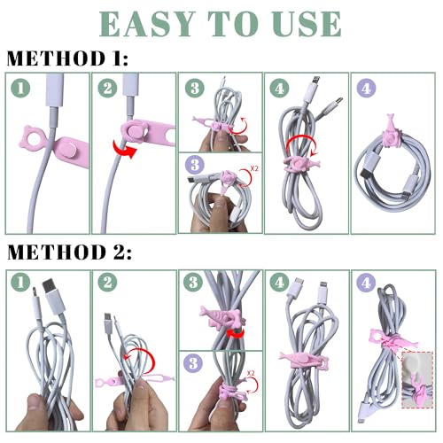 Cord Organizer,36PCS Silicone Cable Ties,Reusable Weatherproof Travel Cable Organizer,High Elasticity Wraps for Bundling Earphone,Phone Charger,Computer Cords,Wire Straps in Home,Office,Kitchen,School - style: Style 1