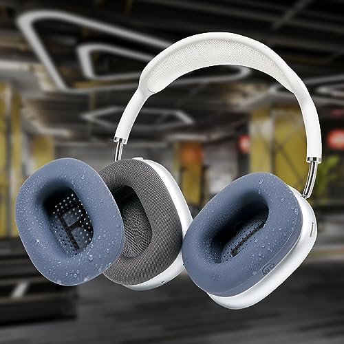WC SweatZ Max - Patented Silicone Sweat Covers for AirPods Max 1 | Made by Wicked Cushions | (Does Not Fit AirPods Max 2). Sweatproof, Full Earpad Protection | Blue - color: Blue
