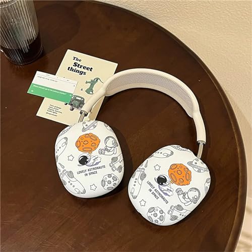 Case Compatible with AirPods Max Headphones, Cute Anime Soft TPU Astronaut Anti-Scratch Protective Ear Cup Covers Headphone Cases for Woman Kids Boy - color: Astronaut 3
