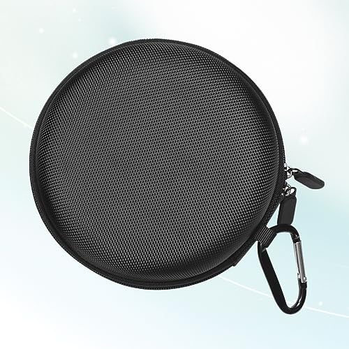 NUOBESTY Zippered Hard Storage Case for Headphones Earbud Pouch Compact for Earphones USB Cables Accessories Protective Black Case