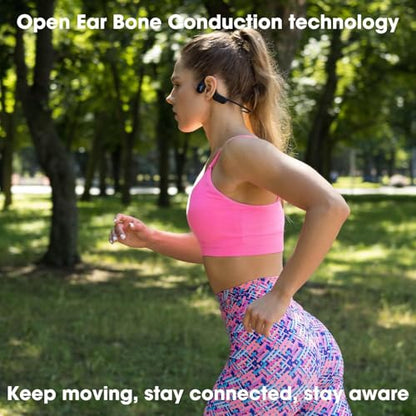 FlowMotion Versa Open-Ear Swimming Headphones Bluetooth Bone Conduction Headphones, 32GB MP3 Player, IP68 Waterproof, Secure Fit for Workouts, Running, Swimming, Cycling, Gym, Built-in Microphone