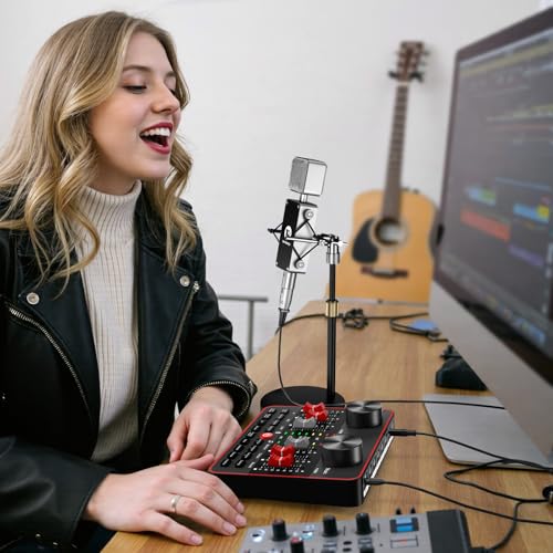 neculogy Podcast Equipment Bundle, BM-800 Condenser with Voice Changer, Recording Studio Package - Podcast Microphone Bundle for Laptop, Streaming/Live Broadcast/YouTube Recording