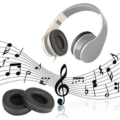 Round Ear Pad Earpad for Professional Overhead Foldable Headphones (90mm)