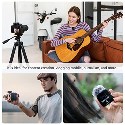 Saramonic Blink900 B1 Wireless Lavalier Microphone System & 656ft Wireless Range & OLED Screen for Canon Nikon DSLR Camera, Camcorder, for Interview, Vlogging, Tiktok, YouTube Video, News Gathering