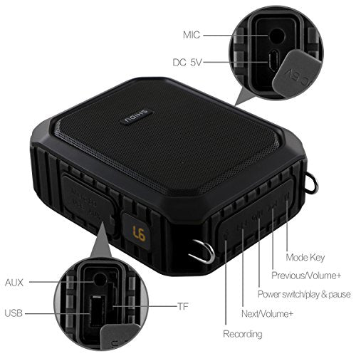Wireless Voice Amplifier Waterproof Bluetooth Speaker with Microphone M800 | 18W Portable PA System with Waist Clip, Rechargeable Megaphone Microphone and Speaker for Teachers, Tour Guide, Presentation