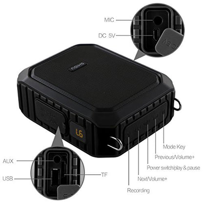 Wireless Voice Amplifier Waterproof Bluetooth Speaker with Microphone M800 | 18W Portable PA System with Waist Clip, Rechargeable Megaphone Microphone and Speaker for Teachers, Tour Guide, Presentation