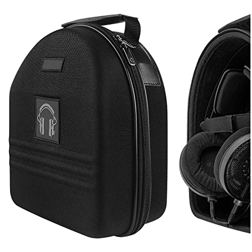 Geekria Shield Headphones Case Compatible with Audio-Technica ATH-R50x, ATH-AD1000X, ATH-A990Z, ATH-A900x, Replacement Extra Hard Shell Travel Carrying Bag with Cable Storage (Black)