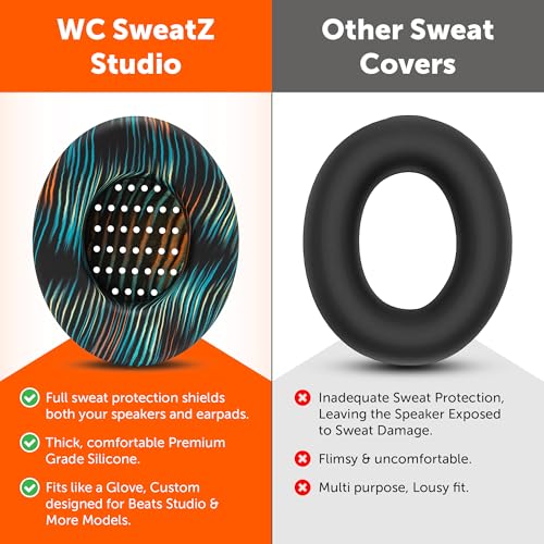 WC SweatZ Studio - Patented Covers for Beats Studio 3 (A1914) & 2 (B0500) | Made by Wicked Cushions | Made with Premium Silicone | Also fits B0501 | The Simulation - color: The Simulation