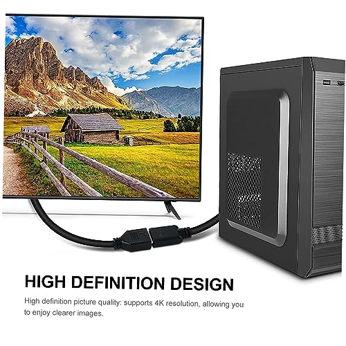 Toyvian Extension Cable Male to Female Hd Right-angle Adapter for Gaming Monitor Easy Installation Stable Transmission and Versatile Use Offices and Studios