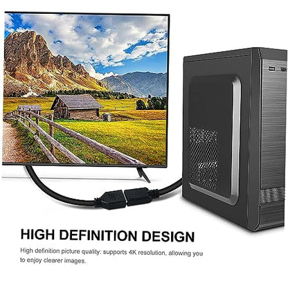 Toyvian Extension Cable Male to Female Hd Right-angle Adapter for Gaming Monitor Easy Installation Stable Transmission and Versatile Use Offices and Studios
