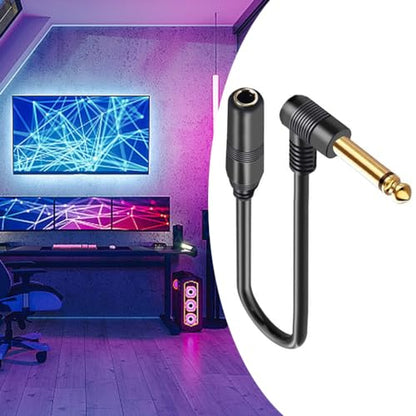 1/4inch Extension Cable,6.35mm 1/4" Male to Female Stereo Adapters,Headphones Guitar Right Extension Cable
