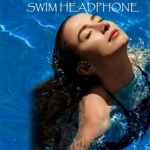 Swimming Headphones Bone Conduction Open Ear Headset MP3 Player Built-in 32G Memory IP68 Underwater Waterproof Stereo Bluetooth Earphone LED Screen for Driving Bicycling Running Skiing-S10 Red - color: Swim Headphone S10 Red