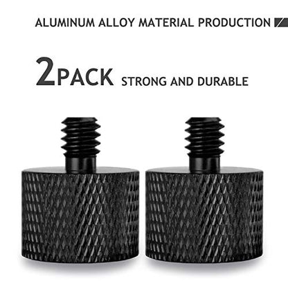 5/8 to 1/4 Adapter, Mic Thread Adapter 5/8" Female to 1/4" Male for Mic Stand, Camera Monitor, Tripod, Microphone Holder 2 Pack - size: 1/4 2pc