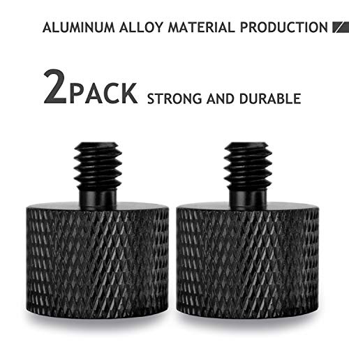5/8 to 1/4 Adapter, Mic Thread Adapter 5/8" Female to 1/4" Male for Mic Stand, Camera Monitor, Tripod, Microphone Holder 2 Pack - size: 1/4 2pc