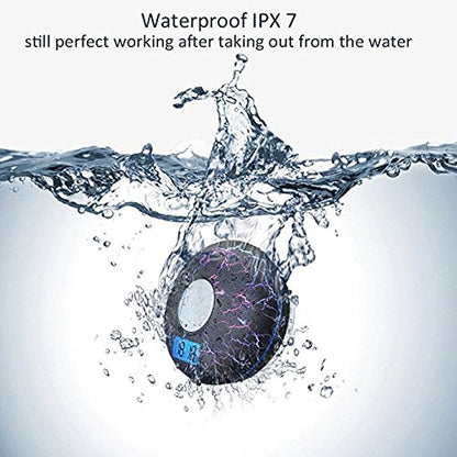 HROMEN Bluetooth Speaker,2nd Gen IPX7 Waterproof Bluetooth Speakers, Bathroom Shower Speaker,Wireless Cool Cracking Backlit, Suction Cup,Outdoor Speaker, Good Gift,Green