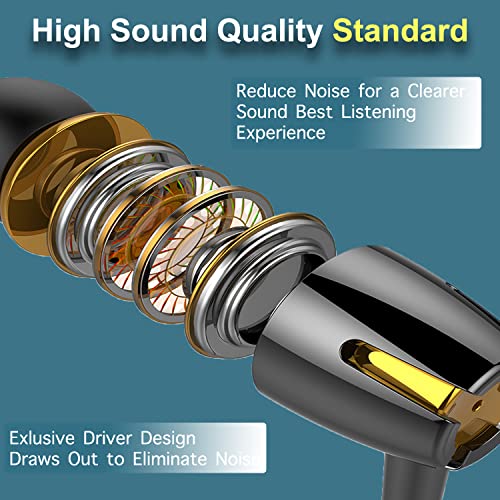Cianyyee 6Pack Earbuds Headphones Wired with Microphone，in-Ear Earbuds,Noise Isolating,Powerful Heavy Bass, Earphones Compatible with iPhone, iPod, iPad, MP3, Laptops, and Most 3.5mm Jack | Earphones Noise Isolating,Powerful Heavy Bass,Compatible with iPh
