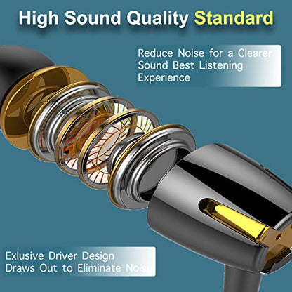 Cianyyee 6Pack Earbuds Headphones Wired with Microphone，in-Ear Earbuds,Noise Isolating,Powerful Heavy Bass, Earphones Compatible with iPhone, iPod, iPad, MP3, Laptops, and Most 3.5mm Jack | Earphones Noise Isolating,Powerful Heavy Bass,Compatible with iPh