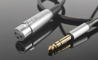 1/4 Inch TRS to XLR Female Balanced Cable, 6.35mm Male to 3-Pin XLR, 10Ft, for Microphone, Mixer, Speaker, Studio - color: grey, size: 10Ft