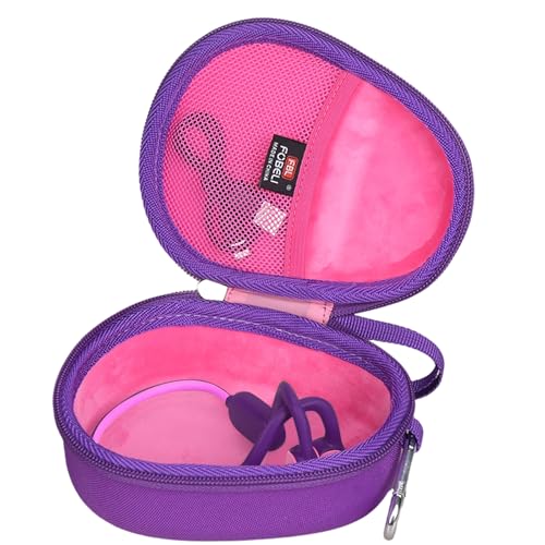 FBLFOBELI Kids Headphone Case for BAICLUD/Mehomeli/JusTalk/iClever/LOBKIN | Hard EVA Shell, Kids Bluetooth Air Conduction Open Ear Headphones Case, Shockproof & Water-Resistant, Purple - color: Purple