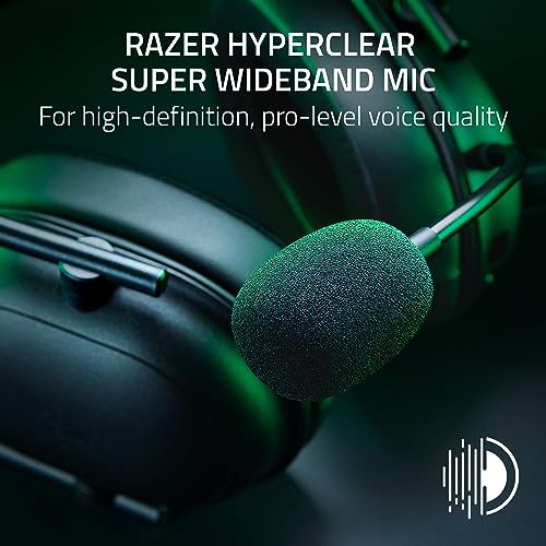 Razer BlackShark V2 HyperSpeed Wireless PC Gaming Headset, 2.4GHz, Black | 280g Lightweight, Wideband Mic, 50mm Drivers, Bluetooth or USB, 70 Hr Battery, for Mac, PlayStation, Switch & Mobile - size: Standard