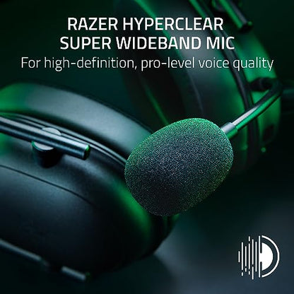 Razer BlackShark V2 HyperSpeed Wireless PC Gaming Headset, 2.4GHz, Black | 280g Lightweight, Wideband Mic, 50mm Drivers, Bluetooth or USB, 70 Hr Battery, for Mac, PlayStation, Switch & Mobile - size: Standard