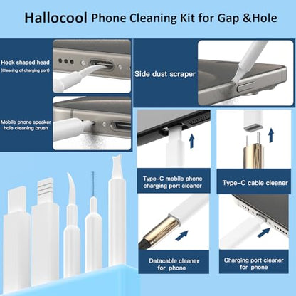 Electronics Cleaning Kit 32 in 1 Multi-Functional Keyboard Cleaning Kit | Phone Cleaning Tool Kit for Cleaning Computer, Keyboard, Earbuds, Laptop, Camera, Lens, Monitor - color: White
