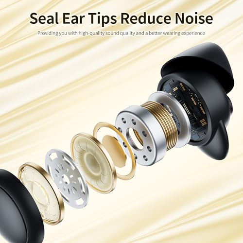 Kinglucky Sleep Earbuds for Side Sleepers,Invisible Earbuds,Sleeping Headphones Wireless Ear Buds in Ear Earphone Noise Cancelling Mini Small Ears Canal Earphones for Exercise Working Hiking
