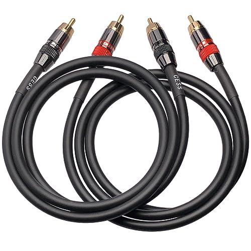 CNCESS CESS-163-3f Heavy Duty 12 Gauge Premium RCA Audio Patch Cable (3 Feet) - size: 36 inches