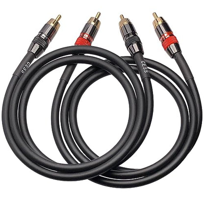 CNCESS CESS-163-3f Heavy Duty 12 Gauge Premium RCA Audio Patch Cable (3 Feet) - size: 36 inches