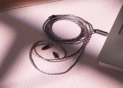 Linsoul Tripowin Zoe 4-Core Hybrid Litz IEM Upgrade Replacement IEM Cable | Pure Copper Silver-Plated Copper Gold-Plated, 24AWG In Ear Monitor Wire for Musician Audiophile, 2.5mm, 2pin 0.78mm - size: 2pin, style: 2.5mm