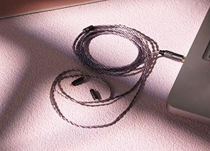 Linsoul Tripowin Zoe 4-Core Hybrid Litz IEM Upgrade Replacement IEM Cable | Pure Copper Silver-Plated Copper Gold-Plated, 24AWG In Ear Monitor Wire for Musician Audiophile, 2.5mm, 2pin 0.78mm - size: 2pin, style: 2.5mm