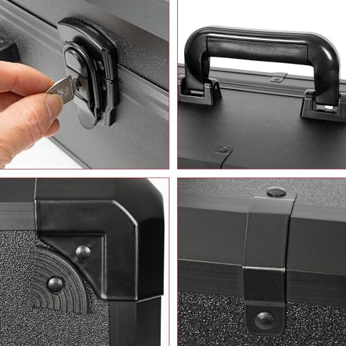 Protective Hard Case Shockproof Water-resistant with Customized DIY Foam Insert fit for Camera, Laptops, etc,13.5 X 11.6 X 6-Inch - size: Inner：12.8''X 11''X 5.6''
