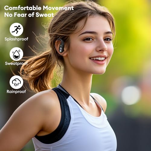 Transformers Earbuds T26 Pro, Bluetooth 5.4 Wireless Gaming Earbuds with Mic, Over Ear Earbuds with Earhooks, 65H Playtime, Deep Bass, IPX5 Waterproof (Scourge Black) - color: Scourge - Black