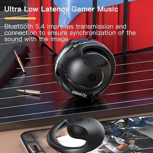 sunshot Ows Open Ear Buds Headphones Bluetooth 5.4,Bone Conducting Air Bone Conduction Headphones, 16mm Drivers,40H Playtime,Open Ear Earbuds IPX5 Waterproof and Noise Reducing Touch (Purple) - color: Purple