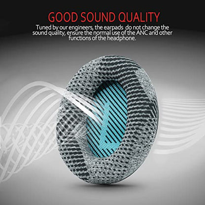 Earpads for Bose QC35 & QC25, Breathable Soft Fabric, Gray | Fits QC35 II/QC25/QC2/QC15/AE2/AE2i/AE2w/SoundLink Headphones; Soft Memory Foam Bose Headphones Replacement Ear Pads - color: Blue