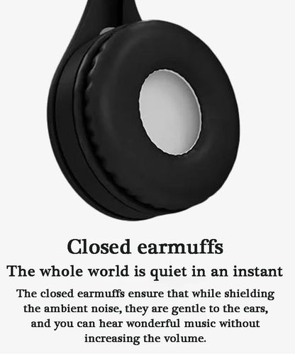Upgraded Hybrid Noise Cancelling Headphones with Transparent Modes Wireless Bluetooth with Mic Deep Bass Soft-Earpads Hi-Fi Audio Comfortable Fit Long Playtime for Home Office Travel Over Ear Black