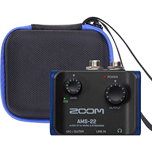 co2CREA for Zoom AMS-22 Audio Interface Hard Protective Case | Travel Protective Storage Bag with Mesh Pocket & Hand Strap, Shockproof EVA Shell and Soft Lining