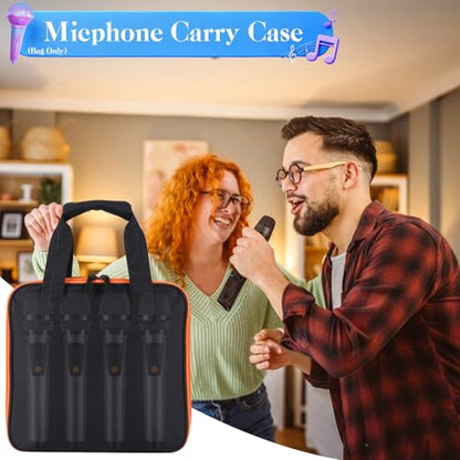 Wireless Microphone Carrying Case,8 Slots Mic Storage Bag