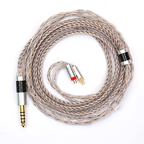 Linsoul Tripowin Jelly 16-Core Hybrid Mixed Conductor IEM Upgrade Cable | 21 Wires Per Core, OCC+Alloy Copper Graphene+OCC Mixed, Braided Wire for Audiophile Musician, 4.4mm, Recessed 2pin - size: 2-Pin 0.78mm, style: 4.4mm