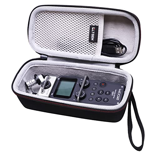 LTGEM EVA Hard Case for Tascam DR-05XP Portable Recorder | Fits Zoom H5 4-Track/Tascam DR-07XP/DR-05X Handy Recorder - Travel Protective Carrying Storage Bag