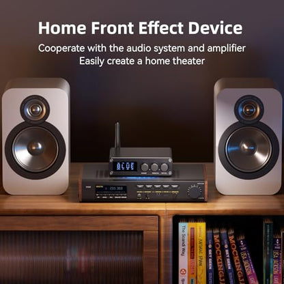 M12 Pro Pre Bluetooth 5.2 Transmitter Receiver for TV, Home Stereo, BT Headset, Low Latency HD Bluetooth Audio Decoder Adapter with Display, RCA, 3.5mm AUX, Coaxial, Optical Inputs/Outputs - style: M12 Pro
