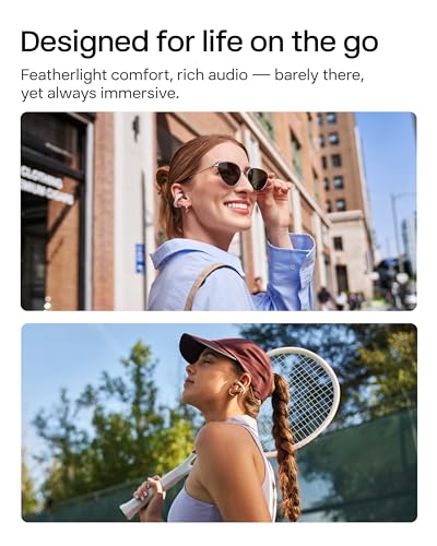 SHOKZ OpenDots ONE Open-Ear Clip-On Bluetooth Earbuds, Grey, Dolby Audio - color: Grey