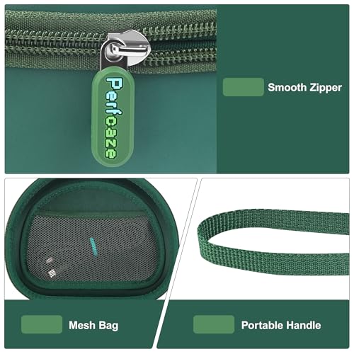 Hard Headphone Case for JLab JBuds Lux ANC/Raycon The Everyday, Green | Foldable Over-Ear Headphones Travel Carrying Case,Mesh Pocket,Hard Eva Shell - color: Green