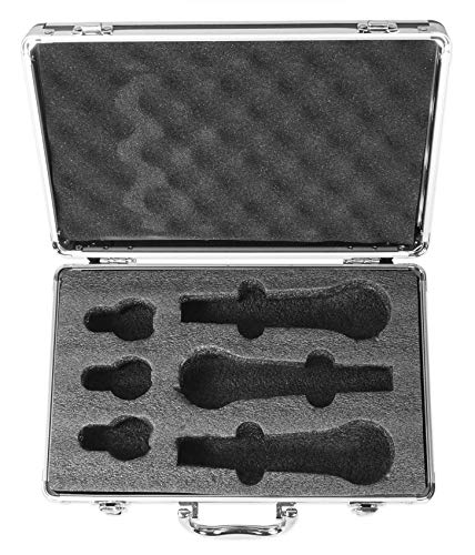 Rockville RMC-3PK Dynamic Microphones 3 Pack, Uni-Directional, Metal Build, XLR, Clear Sound, Low Background Noise, Durable Case, for Vocals, Instruments, DJs | Aluminum Carry Case, Dynamic, Neodymium, Uni-Directional, XLR, Mic Clips Included, Stand Mount